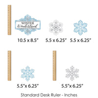 Winter Wonderland - Snowflake Holiday Party and Winter Wedding Centerpiece Sticks - Showstopper Table Toppers - 35 Pieces
