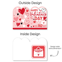 Happy Valentine's Day - Kids Valentine's Day Giant Greeting Card - Big Shaped Jumborific Card - 16.5 x 22 inches