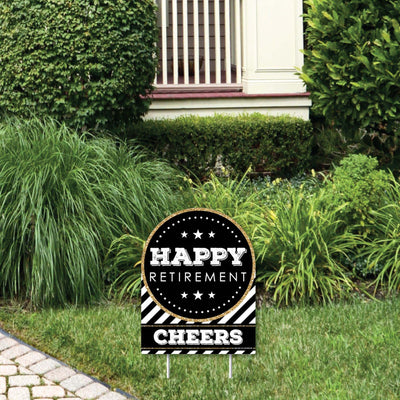 Happy Retirement - Outdoor Lawn Sign - Retirement Party Yard Sign - 1 Piece