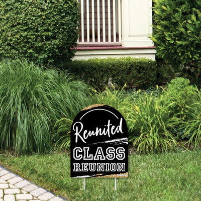 Reunited - Outdoor Lawn Sign - School Class Reunion Party Yard Sign - 1 Piece