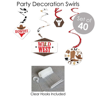 Western Hoedown - Wild West Cowboy Party Supplies - Banner Decoration Kit - Fundle Bundle