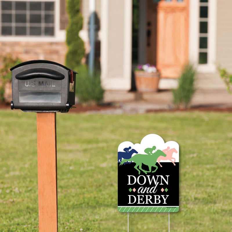 Kentucky Horse Derby - Outdoor Lawn Sign - Horse Race Party Yard Sign - 1 Piece