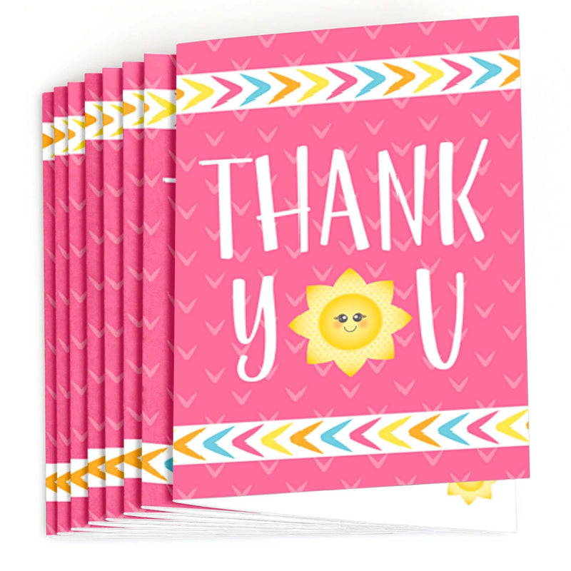 You Are My Sunshine - Baby Shower or Birthday Party Thank You Cards - 8 ct