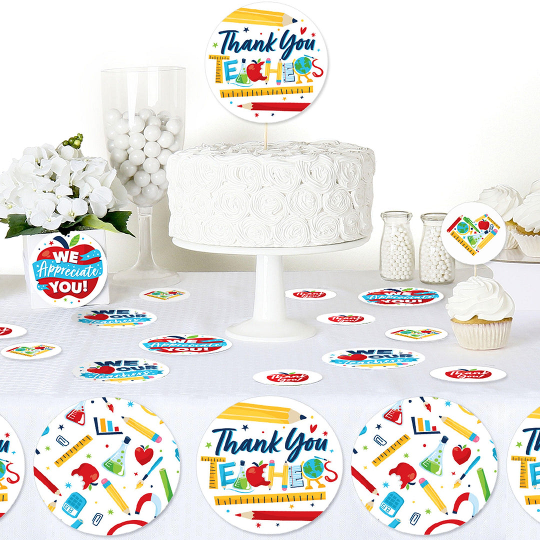 Thank You Teachers - Teacher Appreciation Giant Circle Confetti - Party Decorations - Large Confetti 27 Count
