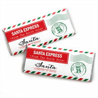 Santa's Special Delivery - Candy Bar Wrapper From Santa Claus Christmas Favors - Set of 24