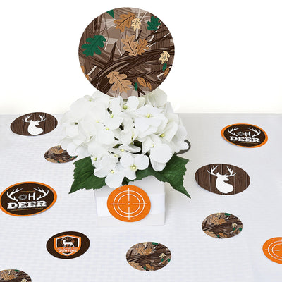 Gone Hunting - Deer Hunting Camo Party Giant Circle Confetti - Party Decorations - Large Confetti 27 Count