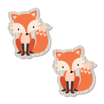 Fox - DIY Shaped Baby Shower or Birthday Party Cut-Outs - 24 ct