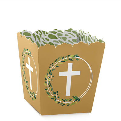 Elegant Cross - Party Mini Favor Boxes - Religious Party Treat Candy Boxes - Set of 12