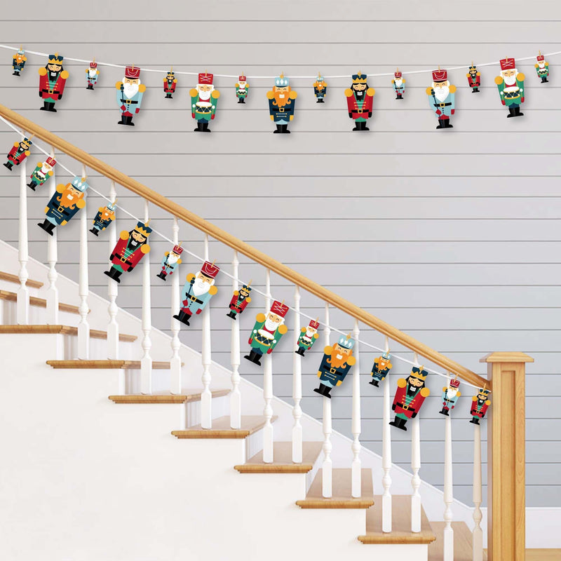 Christmas Nutcracker - Holiday Party DIY Decorations - Clothespin Garland Banner - 44 Pieces