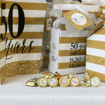 We Still Do - 50th Wedding Anniversary - Round Candy Labels Anniversary Party Favors - Fits Hershey's Kisses - 108 ct