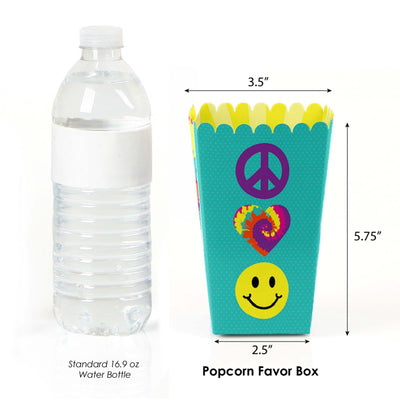 60's Hippie - 1960s Groovy Party Favor Popcorn Treat Boxes - Set of 12