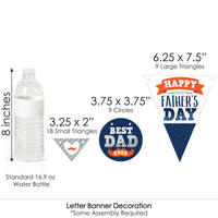 Happy Father's Day - We Love Dad Party Letter Banner Decoration - 36 Banner Cutouts and Happy Father's Day Banner Letters