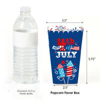 Firecracker 4th of July - Red, White and Royal Blue Party Favor Popcorn Treat Boxes - Set of 12
