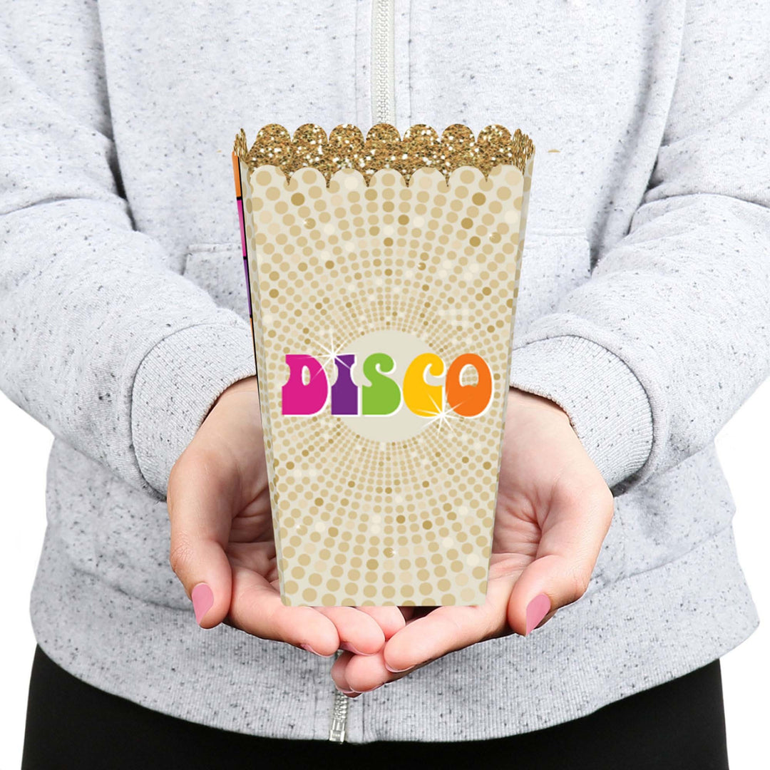 70's Disco - 1970's Disco Fever Party Favor Popcorn Treat Boxes - Set of 12