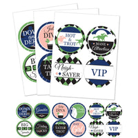 Kentucky Horse Derby - Horse Race Party Funny Horse Name Tags - Party Badges Sticker Set of 12
