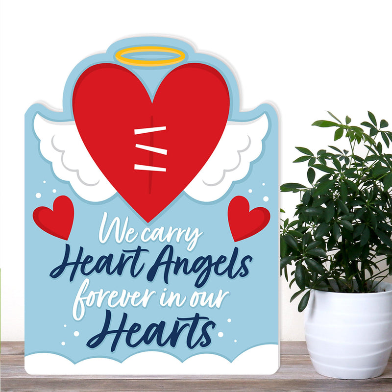 Heart Angel - Sympathy Giant Greeting Card - Big Shaped Jumborific Card - 16.5 x 22 inches