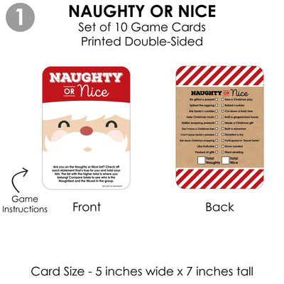 Jolly Santa Claus - 4 Christmas Party Games - 10 Cards Each - Naughty or Nice, Drink If, Mingle All the Way, What's Your Elf Name - Gamerific Bundle