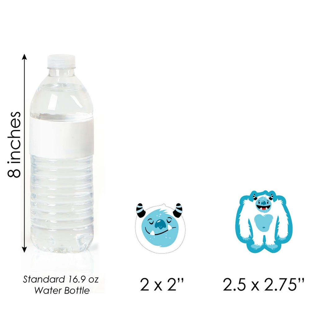 Yeti to Party - Dessert Cupcake Toppers - Abominable Snowman Party or Birthday Party Clear Treat Picks - Set of 24