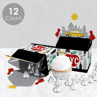 NYC Cityscape - Treat Box Party Favors - New York City Party Goodie Gable Boxes - Set of 12