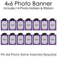 Purple Grad - Best is Yet to Come - DIY Purple Graduation Party Decor - K-12 School Picture Display - Photo Banner