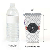 Shoots and Scores - Hockey - Baby Shower or Birthday Party Favor Popcorn Treat Boxes - Set of 12