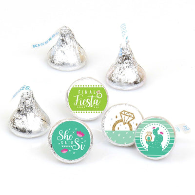 Final Fiesta - Last Fiesta Bachelorette Party Round Candy Sticker Favors - Labels Fit Hershey's Kisses (1 sheet of 108)