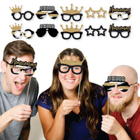 HOCO Dance Glasses and Masks - Paper Card Stock Party Photo Booth Props Kit - 10 Count