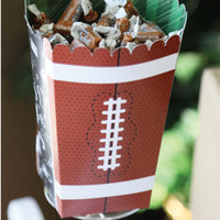 End Zone - Football - Baby Shower or Birthday Party Favor Popcorn Treat Boxes - Set of 12