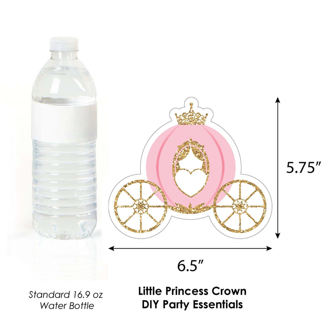 Little Princess Crown - Decorations DIY Pink and Gold Princess Baby Shower or Birthday Party Essentials - Set of 20
