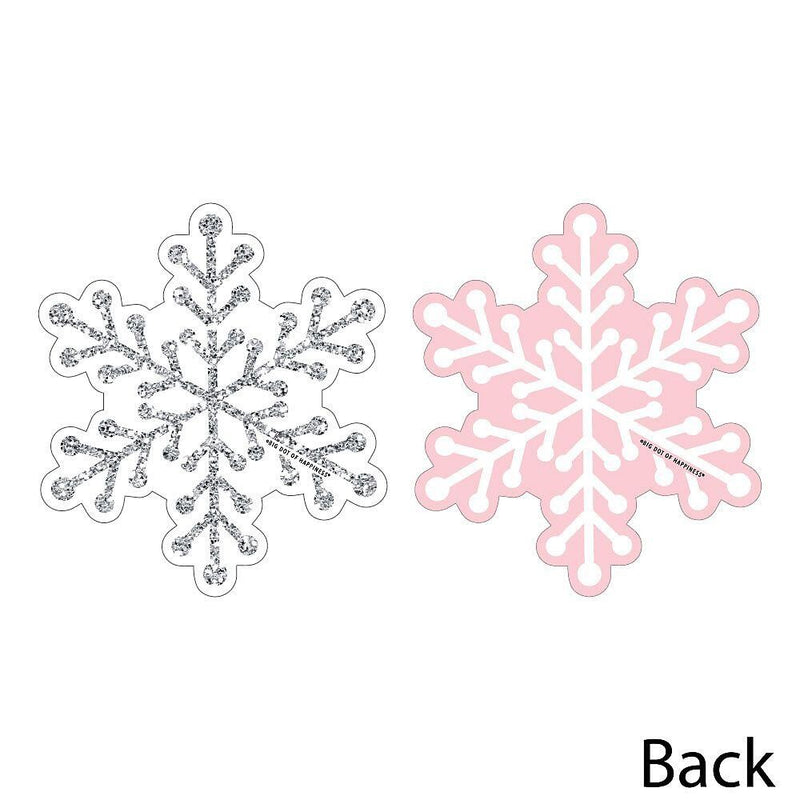 Pink Winter Wonderland - Holiday Snowflake Decorations DIY Holiday Snowflake Birthday Party and Baby Shower Essentials - Set of 20