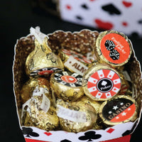 Las Vegas - Round Candy Labels Casino Party Favors - Fits Hershey's Kisses - 108 ct