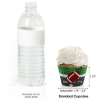 End Zone - Football - Baby Shower Decorations - Party Cupcake Wrappers - Set of 12
