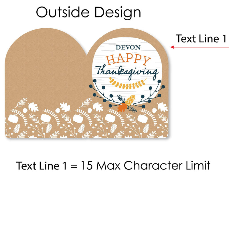 Happy Thanksgiving - Fall Giant Greeting Card - Personalized Big Shaped Jumborific Card - 16.5 x 22 inches