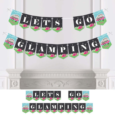 Let's Go Glamping - Camp Glamp Party Bunting Banner & Decorations