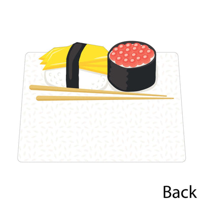 Let's Roll - Sushi - Shaped Thank You Cards - Japanese Party Thank You Note Cards with Envelopes - Set of 12