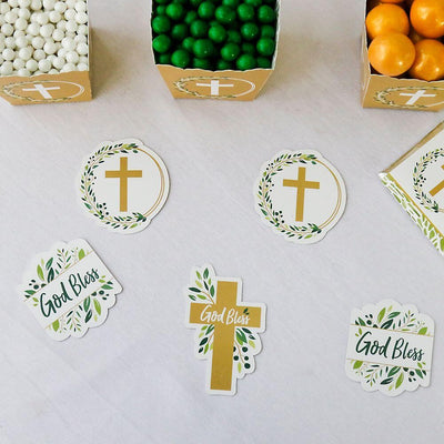 Elegant Cross - DIY Shaped Religious Party Cut-Outs - 24 ct