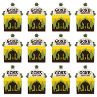 Sasquatch Crossing - Treat Box Party Favors - Bigfoot Party or Birthday Party Goodie Gable Boxes - Set of 12