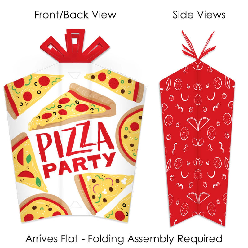 Pizza Party Time - Table Decorations - Baby Shower or Birthday Party Fold and Flare Centerpieces - 10 Count
