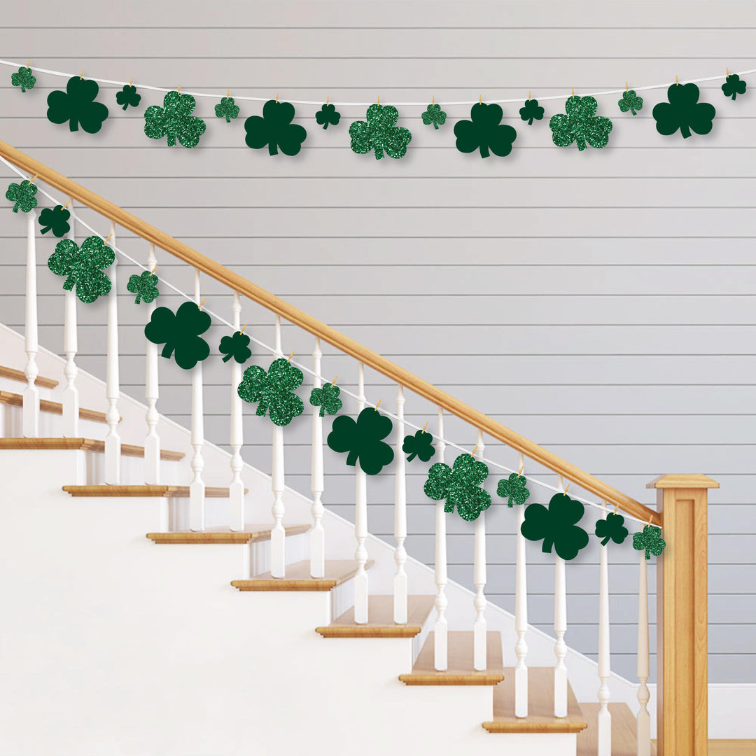 St. Patrick's Day - Saint Patty's Day Party DIY Decorations - Clothespin Garland Banner - 44 Pieces