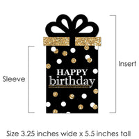 Adult Happy Birthday Birthday Party Money and Gift Card Sleeves - Nifty Gifty Card Holders - Set of 8