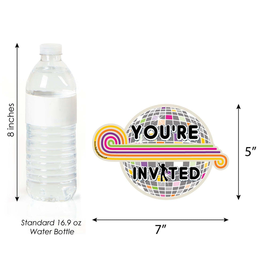 70's Disco - Shaped Fill-In Invitations - 1970s Disco Fever Party Invitation Cards with Envelopes - Set of 12