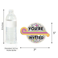70's Disco - Shaped Fill-In Invitations - 1970s Disco Fever Party Invitation Cards with Envelopes - Set of 12