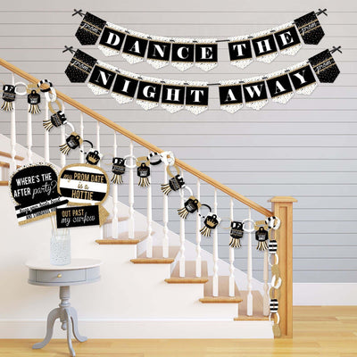 Prom - Banner and Photo Booth Decorations - Prom Night Party Supplies Kit - Doterrific Bundle