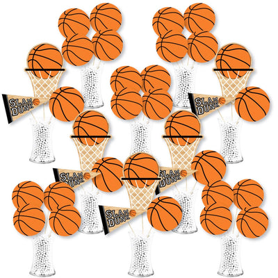 Nothin' But Net - Basketball - Baby Shower or Birthday Party Centerpiece Sticks - Showstopper Table Toppers - 35 Pieces