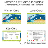 Let's Go Fishing - Fish Themed Party or Birthday Party Game Scratch Off Cards - 22 Count