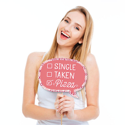 Funny Happy Galentine's Day - Valentine's Day Party Photo Booth Props Kit - 10 Piece