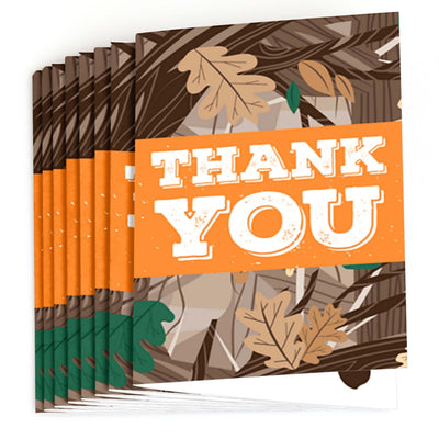 Gone Hunting - Deer Hunting Camo Party Thank You Cards - 8 ct
