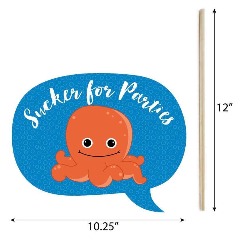 Funny Under The Sea Critters - 10 Piece Birthday Party or Baby Shower Photo Booth Props Kit