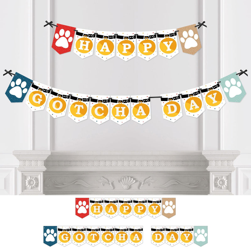 Happy Gotcha Day - Dog and Cat Pet Adoption Party Bunting Banner - Party Decorations - Happy Gotcha Day