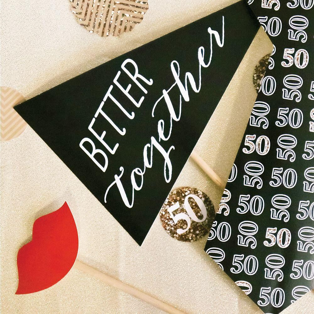 We Still Do - 50th Wedding Anniversary - Anniversary Party Photo Booth Props Kit - 20 Count